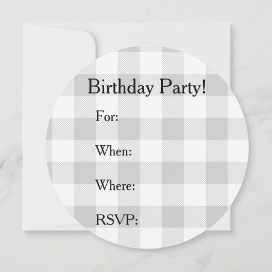 Uitnodiging voor zwarte en witte buffels (Achterkant)