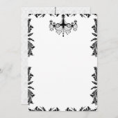 Uitnodiging voor zwarte en witte luchters (Voorkant / Achterkant)