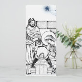 Uitnodiging voor zwarte en witte nativiteit (Staand voorkant)