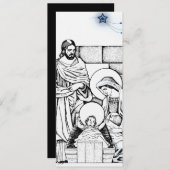 Uitnodiging voor zwarte en witte nativiteit (Voorkant / Achterkant)