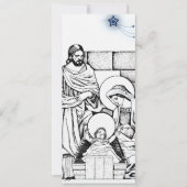 Uitnodiging voor zwarte en witte nativiteit (Voorkant)