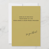 Uitnodiging voor zwarte en witte picknick (Achterkant)