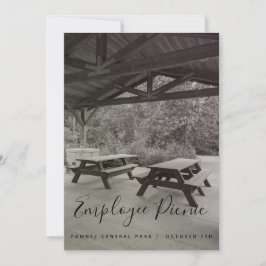 Uitnodiging voor zwarte en witte picknick