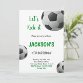 Uitnodiging voor zwarte en witte ronde groene teks (Staand voorkant)