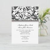 Uitnodiging voor zwarte en witte weduwen (Staand voorkant)