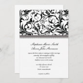 Uitnodiging voor zwarte en witte weduwen (Voorkant / Achterkant)