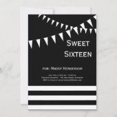 Uitnodiging voor zwarte en witte zestien (Voorkant)
