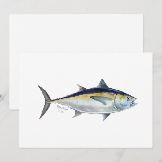 Uitnodiging voor zwarte tonijn (Voorkant / Achterkant)