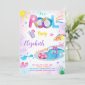 Uitnodiging voor zwembad (Staand voorkant)