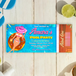 Uitnodiging voor zwembadfeest