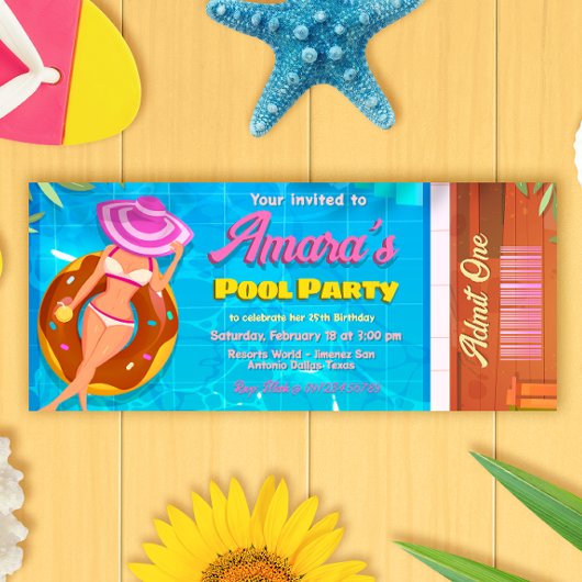 Uitnodiging voor zwembadfeest