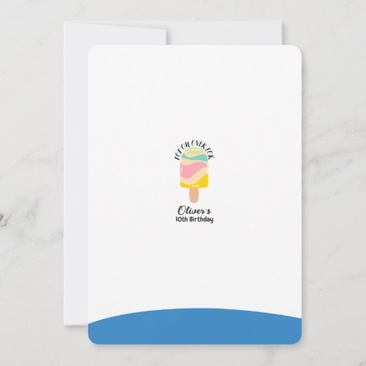 Uitnodiging voor zwembadfeest (Achterkant)