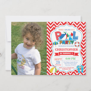 Uitnodiging voor zwembadfeest Rood Spetter Spetter