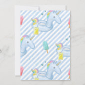 Uitnodiging voor zwembadfeest, zwembadfeest, zwemf (Achterkant)