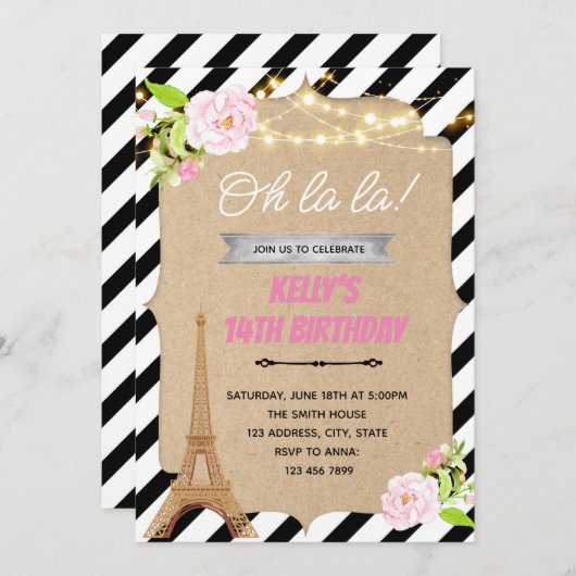 Uitnodiging voorjaarsbijeenkomst Parijs (Voorkant / Achterkant)