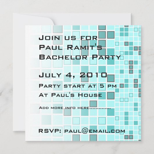 Uitnodiging vrijgezellenfeest (Achterkant)