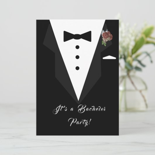 Uitnodiging vrijgezellenfeest (Staand voorkant)