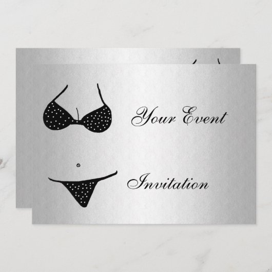 Uitnodiging vrijgezellenfeest (Voorkant / Achterkant)