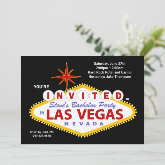 Uitnodiging vrijgezellenfeest (Staand voorkant)