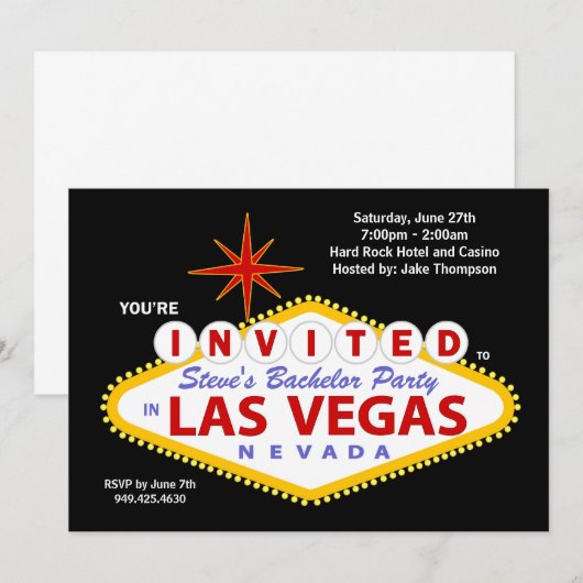 Uitnodiging vrijgezellenfeest (Voorkant / Achterkant)