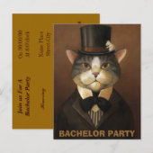 Uitnodiging vrijgezellenfeest, Groom Shower Uitnod (Voorkant / Achterkant)