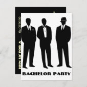 Uitnodiging vrijgezellenfeest, Groom Shower Uitnod (Voorkant / Achterkant)