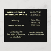 Uitnodiging vrijgezellenfeest, Groom Shower Uitnod (Achterkant)