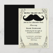 Uitnodiging vrijgezellenfeest, Groom Shower Uitnod (Voorkant / Achterkant)