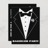 Uitnodiging vrijgezellenfeest, Groom Shower Uitnod (Voorkant / Achterkant)