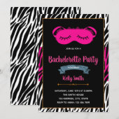 Uitnodiging vrijgezellenfeest met logeerpartij (Voorkant / Achterkant)