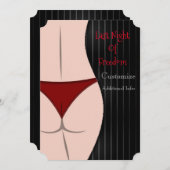 Uitnodiging vrijheidspartij Bachelor (Voorkant / Achterkant)