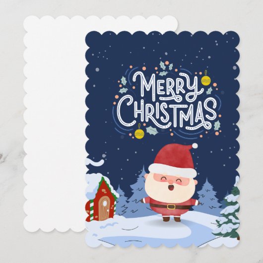 Uitnodiging vrolijk kerstfeest (Voorkant / Achterkant)