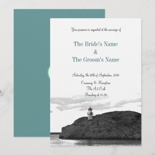 Uitnodiging vuurtoren - Afbeelding (Voorkant / Achterkant)