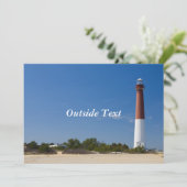 Uitnodiging vuurtoren van Barnegat (Staand voorkant)