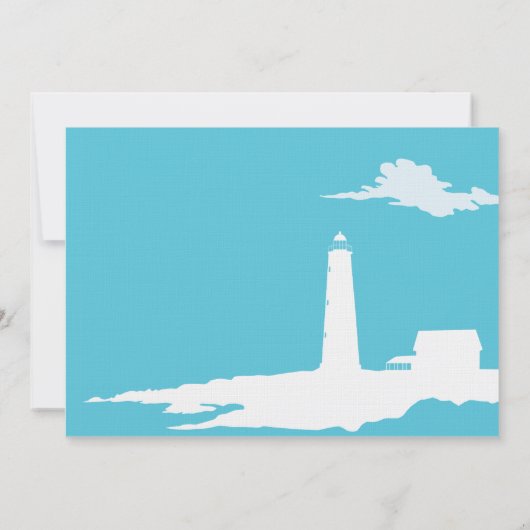 Uitnodiging vuurtoren voor bruiloft (Achterkant)