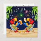 Uitnodiging vuurwerk feestje (Voorkant / Achterkant)