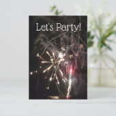 Uitnodiging vuurwerkpartij (Staand voorkant)