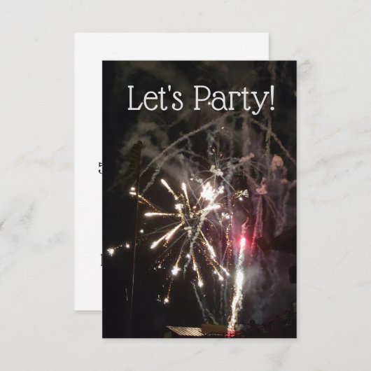 Uitnodiging vuurwerkpartij (Voorkant / Achterkant)