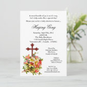 Uitnodiging W14 voor Tropische Flower Cross-Baby s (Staand voorkant)