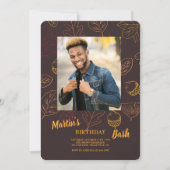 Uitnodiging warme herfstfoto (Voorkant)