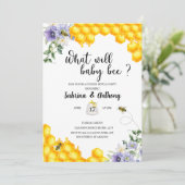 Uitnodiging Wat Wordt Baby Bee (Staand voorkant)