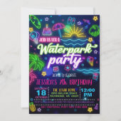 Uitnodiging Waterpark Verjaardagsfeestje (Voorkant)