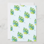 Uitnodiging Waterverf Baby shower Elephant (Achterkant)