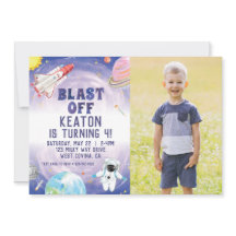 Uitnodiging waterverf laatste dag ruimtevaart