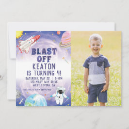 Uitnodiging waterverf laatste dag ruimtevaart