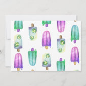 Uitnodiging waterverf Popsicle Summer (Achterkant)