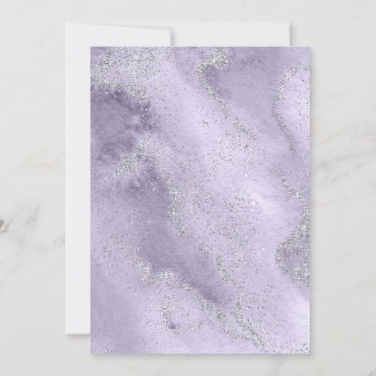 Uitnodiging Waterverf van de Bridal van de Lavende (Achterkant)