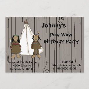 Uitnodiging wauw Birthday Party