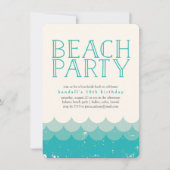 Uitnodiging  Waves Beach Party (Voorkant)