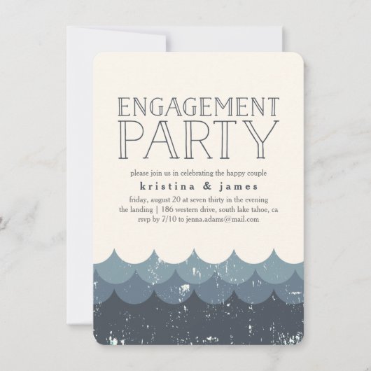 Uitnodiging Waves Engagement Party (Voorkant)
